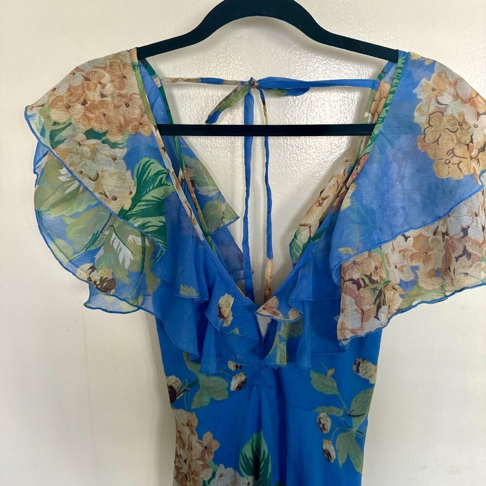 Asos Design V Front V Back Ruffle Midi Dress With… - image 5